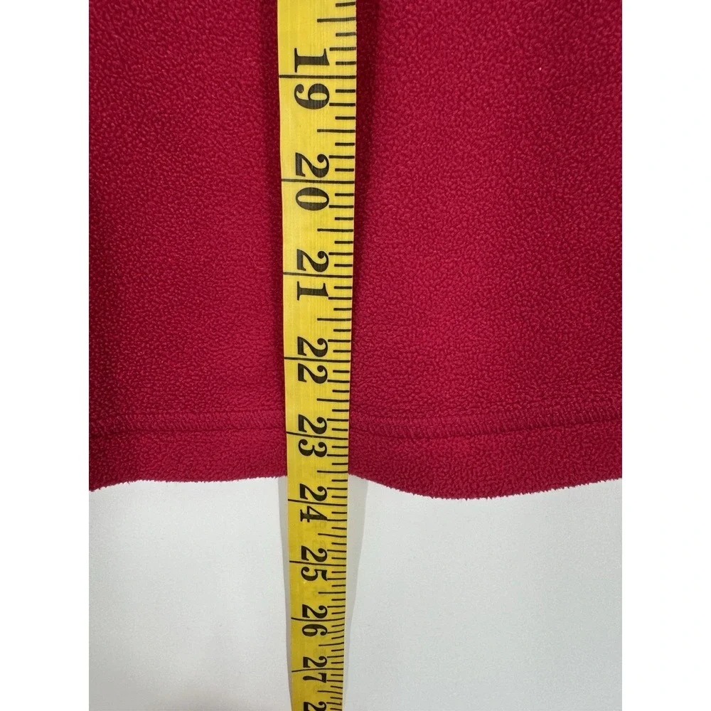 Patagonia Womens M 1/4 Zip Fleece Jacket Red Pink Outdoor Hiking Fall 2015